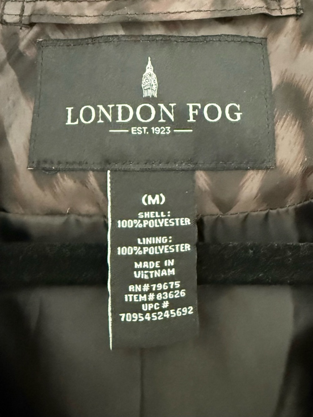 London Fog Leopard Print Trench Coat Belted Hooded M - Picture 4 of 6
